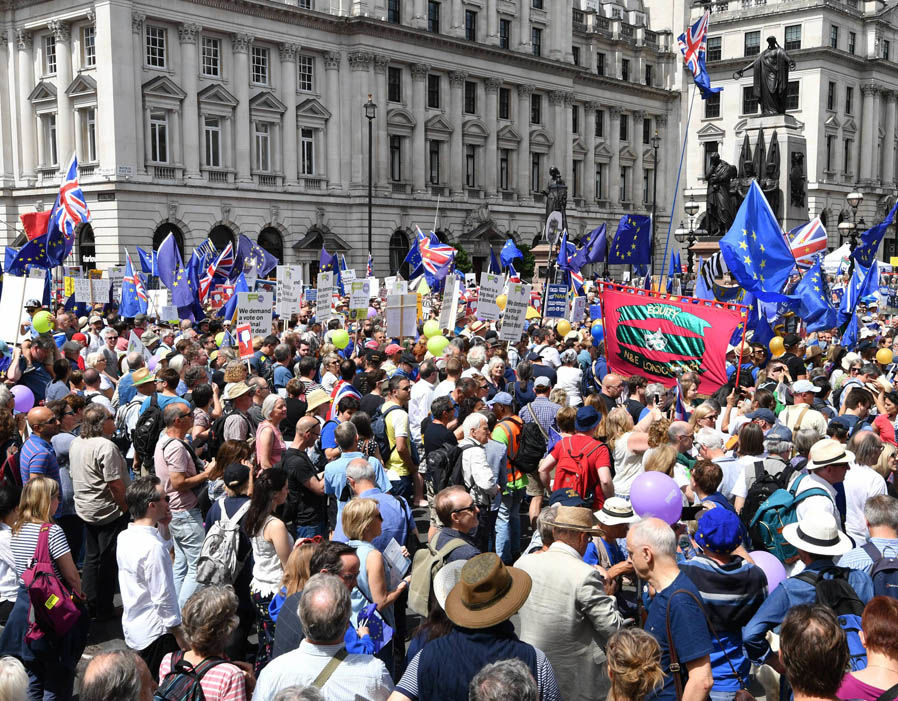 People took to the streets of London to march for a second EU referendum