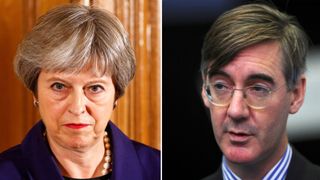 Theresa May and Jacob Rees Mogg