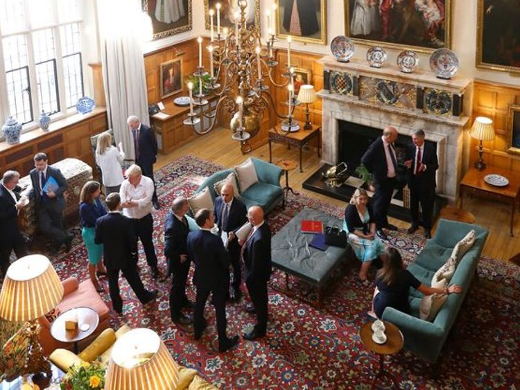 Ministers have had a luxurious lunch and dinner at Chequers. Pic: Crown Copyright