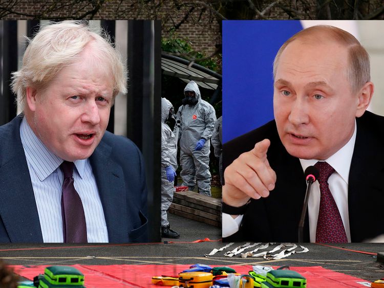 Boris Johnson and Vladimir Putin