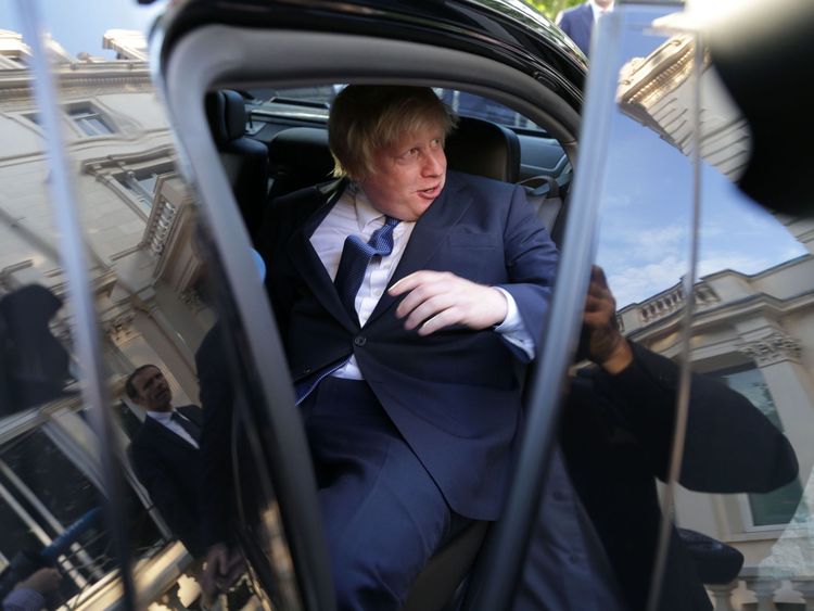British Foreign Secretary Boris Johnson (C) gets into a car as he leaves after attending an event at the French Ambassador&#39;s residence in west London on July 14, 2016. Britain&#39;s new Prime Minister Theresa May showed several of her former cabinet colleagues the door Thursday, including top Brexit campaigner Michael Gove, while fellow &#39;Leave&#39; supporter Boris Johnson was crowned top diplomat. / AFP / DANIEL LEAL-OLIVAS (Photo credit should read DANIEL LEAL-OLIVAS/AFP/Getty Images)