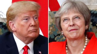 U.S. President Donald Trump and British Prime Minister Theresa meet at Chequers in Buckinghamshire