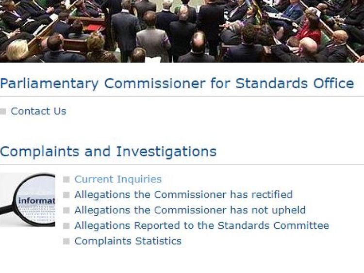 Parliamentary Commissioner for Standards website