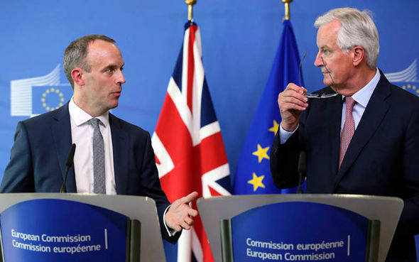 Brexit no deal: Dominic Raab and Michel Barnier 