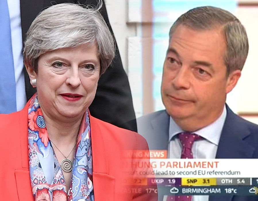 General Election 2017: Nigel Farage FUMES at Theresa May