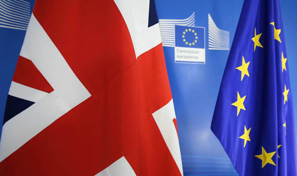 uk flag and eu flag