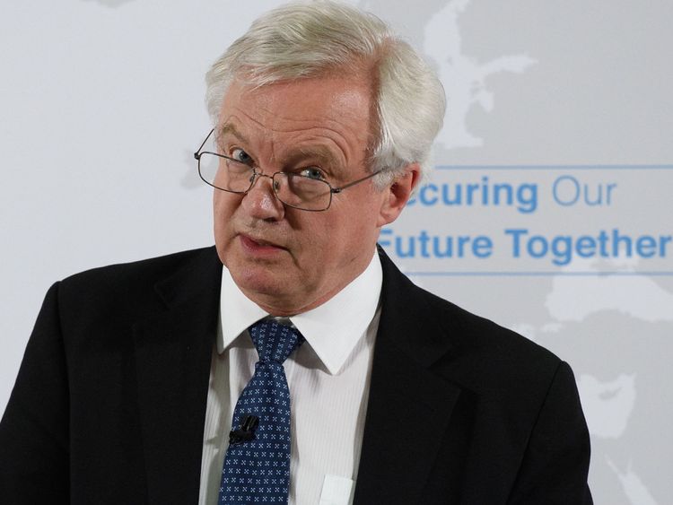 Secretary of State for Exiting the European Union David Davis delivers a speech in London, on the UK&#39;s vision for our future security relationship with the EU.

