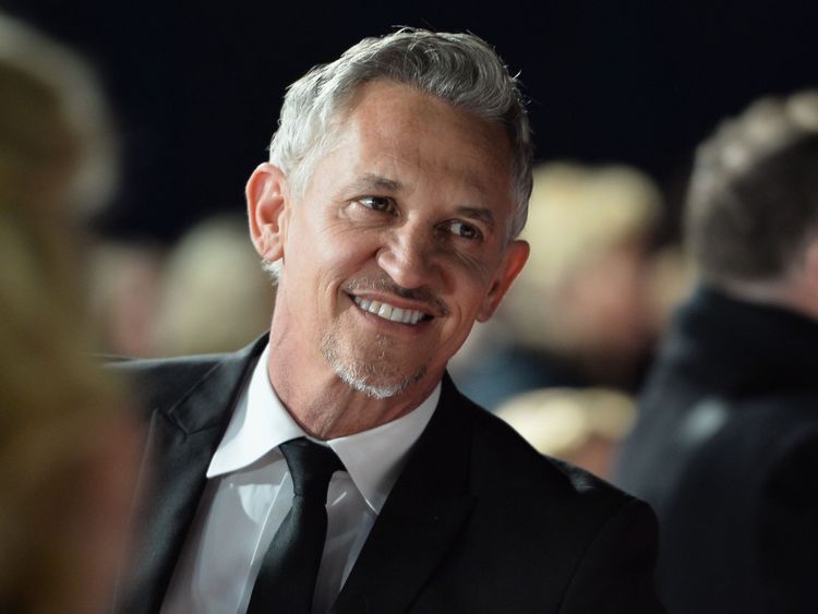 Gary Lineker attends the National Television Awards