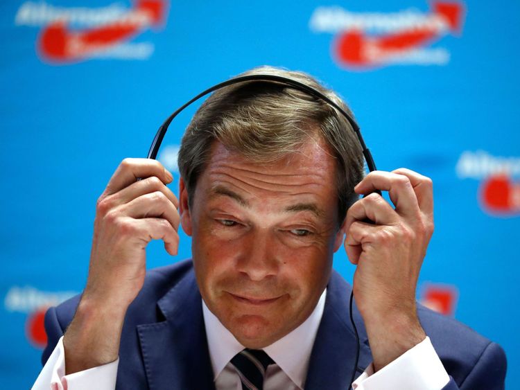 The ex-UKIP leader has been asked to drop the name of his podcast Farage Against the Machine 