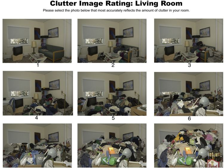 Clutter image rating from Hoarding UK
