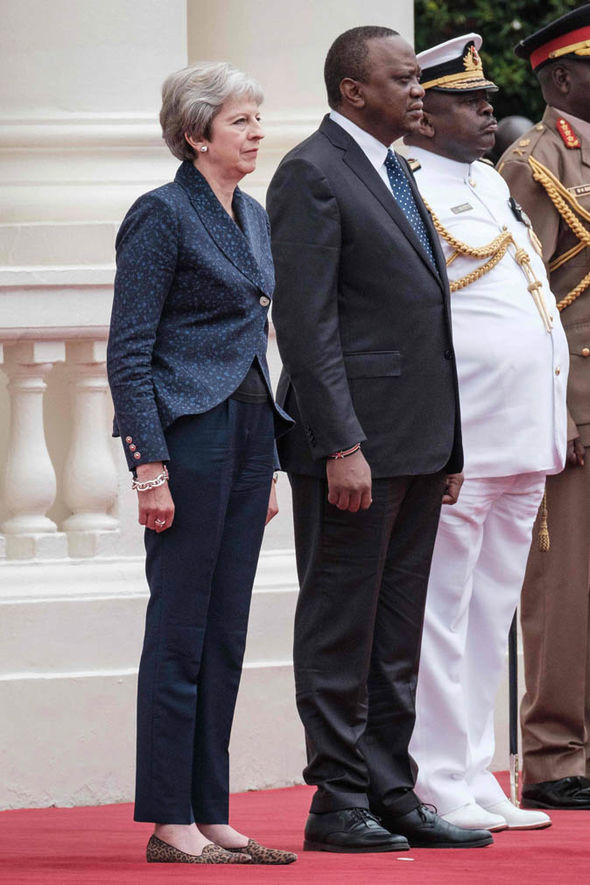 Theresa May and Uhuru Kenyatta