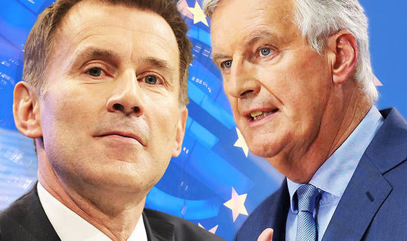 Foreign Secretary Jeremy Hunt and European Chief Negotiator Michel Barnier