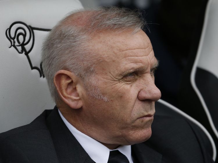 DERBY, ENGLAND - APRIL 09: Peter Reid, part of the Bolton coaching staff during the Sky Bet Championship match between Derby County and Bolton Wanderers at the iPro Stadium on April 09, 2016 in Derby, United Kingdom. (Photo by Alan Crowhurst/Getty Images)