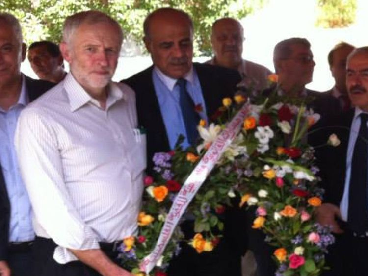 Jeremy Corbyn said he was &#39;present&#39; at the memorial. Pic: Embassy of Palestine in Tunisia