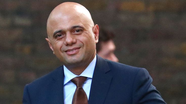 Home Secretary Sajid Javid arrives in Downing Street