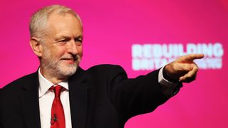 Jeremy Corbyn addresses delegates on day four of the Labour Party conference 