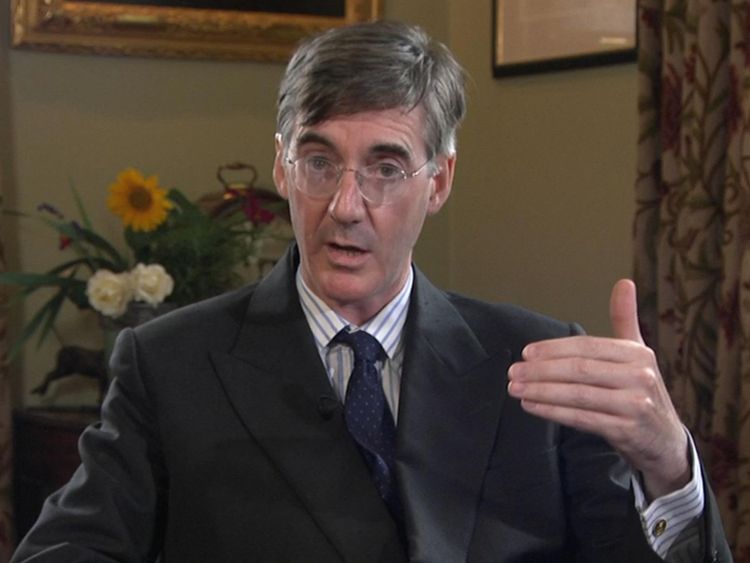 Jacob Rees-Mogg told Sky he did not think Boris Johnson was mocking