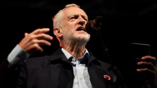 Labour leader Jeremy Corbyn addresses a Labour Party Rally at Pier Head in Liverpool