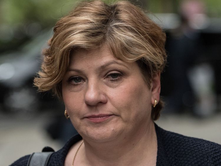 LONDON, UNITED KINGDOM - MAY 05: Shadow Foreign Secretary Emily Thornberry leaves Millbank Studios on May 5, 2017 in London, England. Following the local elections, the Conservative Party have gained control of seven councils overnight while Labour have lost ground, on a night of contrasting fortunes for parties in the local polls. (Photo by Carl Court/Getty Images)
