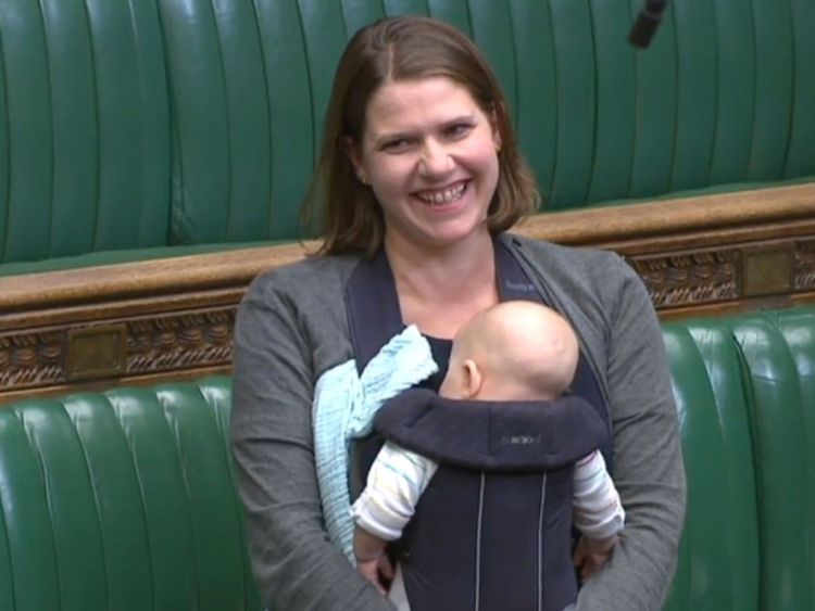 Liberal Democrat MP Jo Swinson made history by taking a baby into an active Commons debate