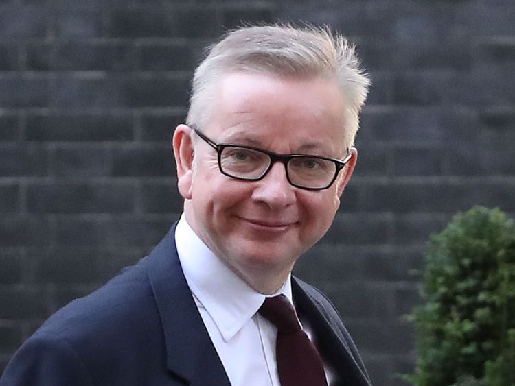 Britain&#39;s Environment, Food and Rural Affairs Secretary Michael Gove leaves from 10 Downing Street in central London on September 13, 2018, after attending a cabinet meeting to discuss &#39;no deal&#39; Brexit preparations. - Brexit minister Dominic Raab issued a fresh warning Thursday that Britain would not pay the financial settlement promised to the EU after Brexit if there is no divorce deal. (Photo by Daniel LEAL-OLIVAS / AFP) (Photo credit should read DANIEL LEAL-OLIVAS/AFP/Getty Images)
