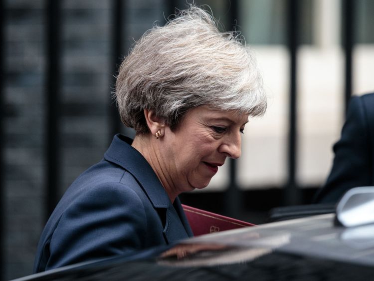 Theresa May leaves 10 Downing Street