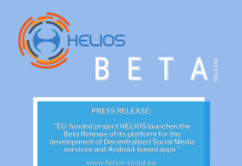 EU-funded project HELIOS launches the Beta Release of its platform for the development of Decentralised Social Media services and Android-based apps