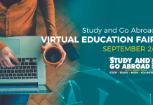 Study and Go Abroad Virtual Education Fair and Webinars: September 24th – free entry.